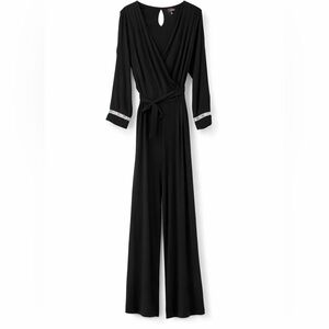 J M Studio Black Embellished Jumpsuit- Womens Sz 10